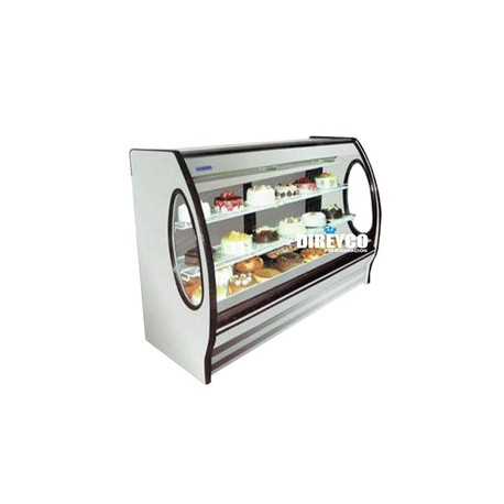 Vitrina Masser RHNVCT-1500-EP Blanca Cristal Curvo Parrillas Ajustables