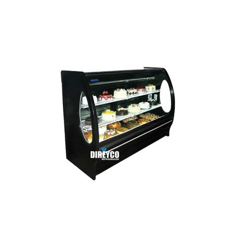 Vitrina Masser RHNVCT-1500-EP-N Negra Cristal Curvo Parrillas Ajustables