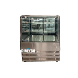 Vitrina Masser RHNVCT-700-FGC Cristal Curvo Full Glass CUBO Entrepaños De Cristal Iluminados