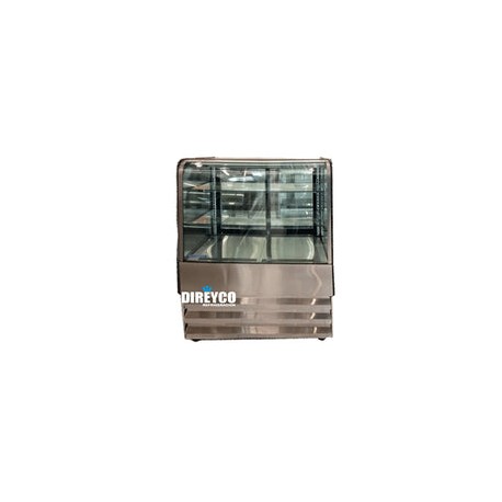Vitrina Masser RHNVCT-700-FGC Cristal Curvo Full Glass CUBO Entrepaños De Cristal Iluminados