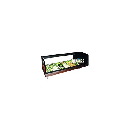 Vitrina Masser RHNVSH-1000 Para Sushi Cristal Curvo Para 4 Insertos