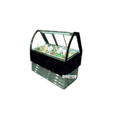 Vitrina Para Helado Masser VMG-10 Estilo Americano Para 10 Insertos